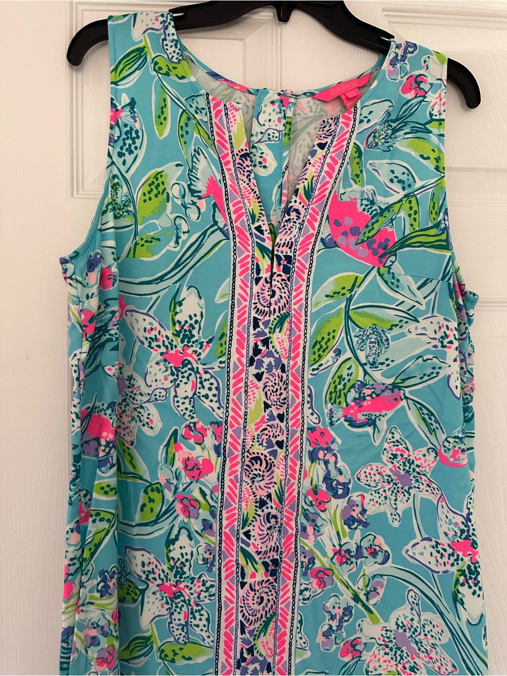 Lilly Pulitzer Aqua Floral Sleeveless dress